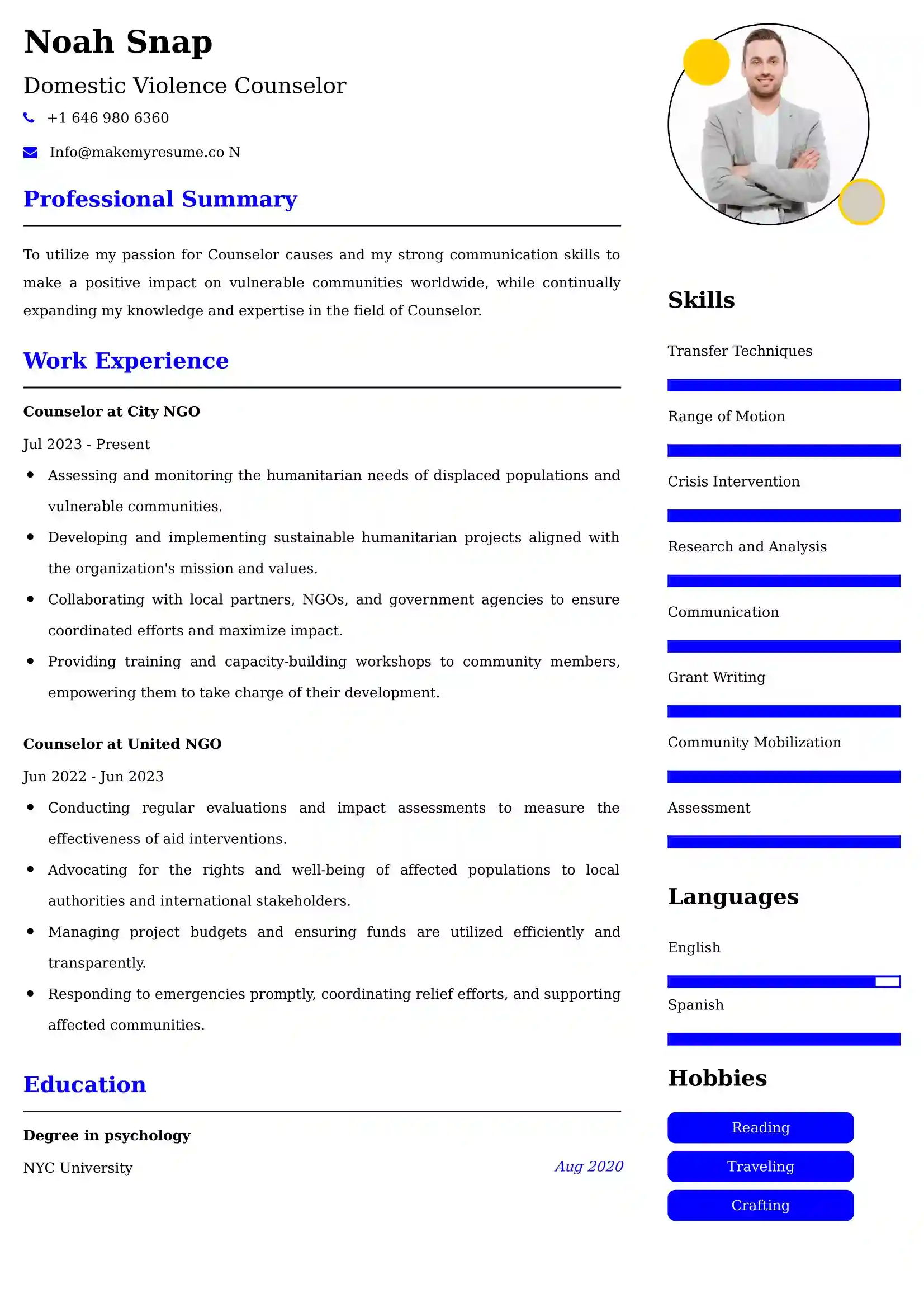 Best Counselor Resume Examples for UAE