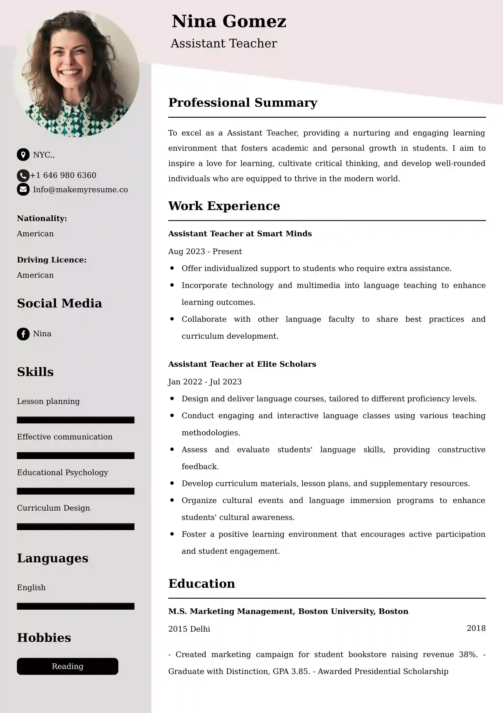Get Prime Teaching Resume Examples and Advice